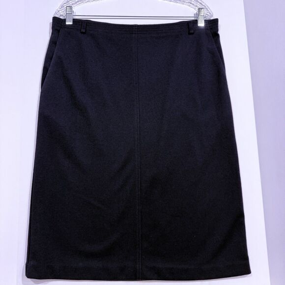 Alfred Dunner Midi Pencil Skirt Women's 10 Black Classic Pull On - Picture 13 of 14